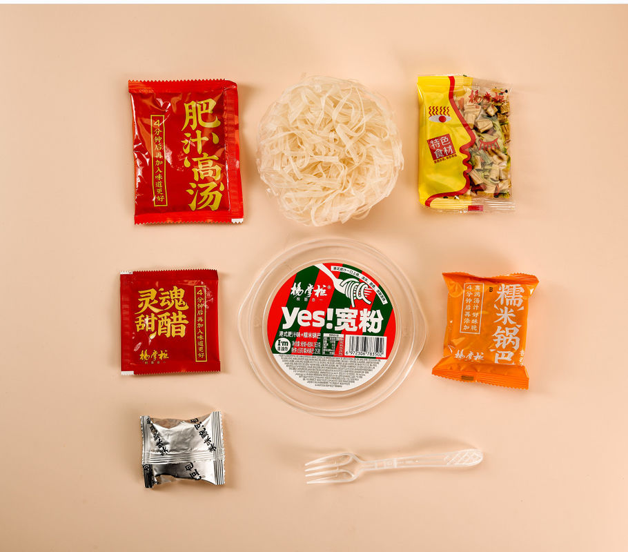 튀기지 않은 인스턴트 버미첼리 네, 홍콩 스타일의 풍부한 주스 맛과 함께 넓은 버미첼리