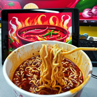 203g 바럴 인스턴트 누드리스 핫 팟 맛과 채소 재료